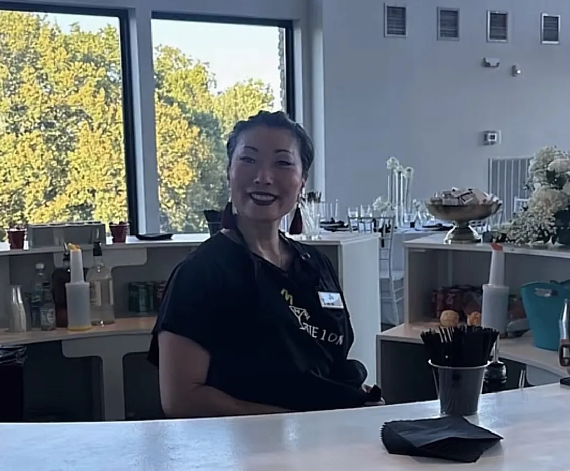 Bartender serving at an event